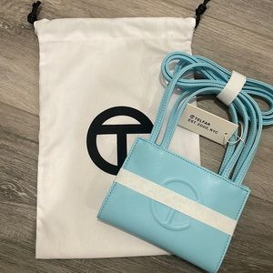 Pool Blue Telfar Mini shopping bag